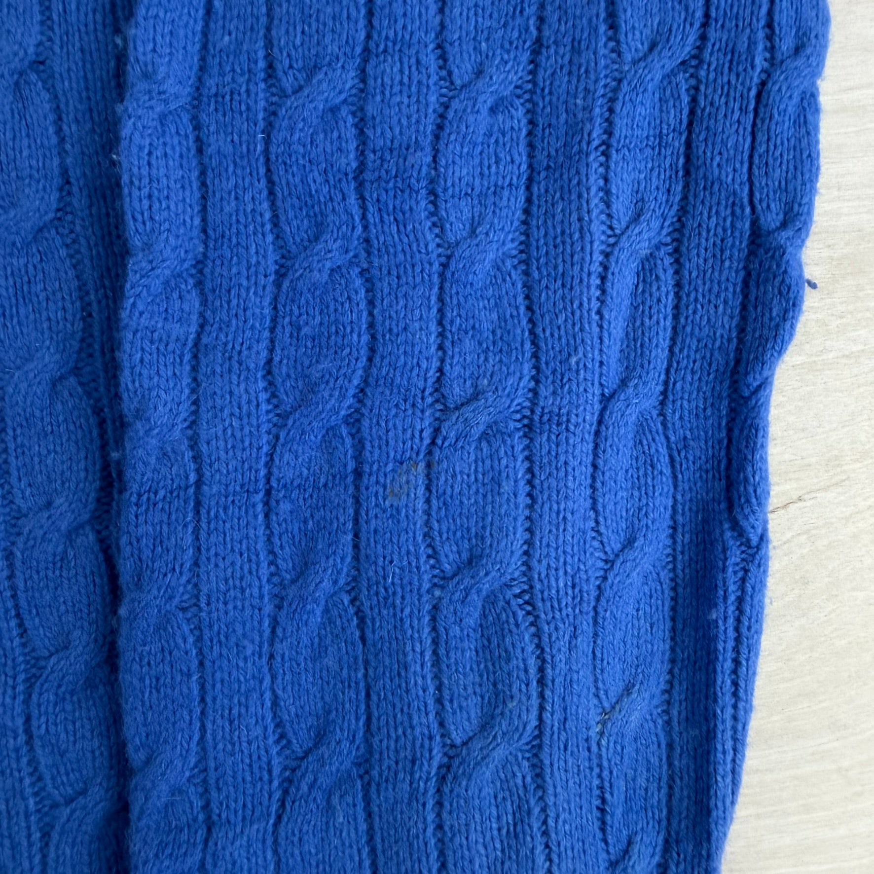 Vintage 90s Polo RL Embroidered Logo Baby Blue Marino Wool Knit Sweater - L