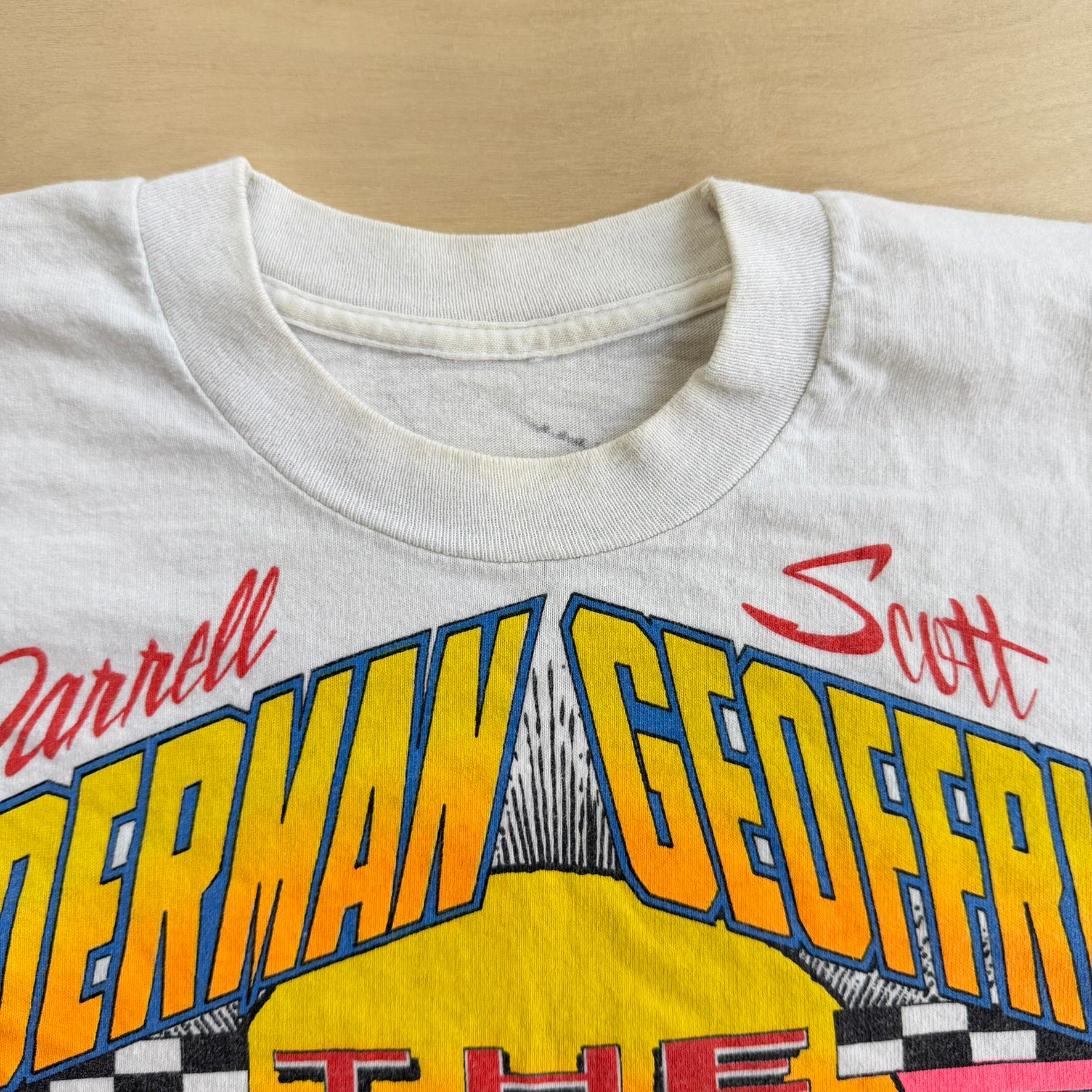 J- Vintage 90s The Dodge Boys Mopar Racing Signed Graphic Single Stitch Tee - M
