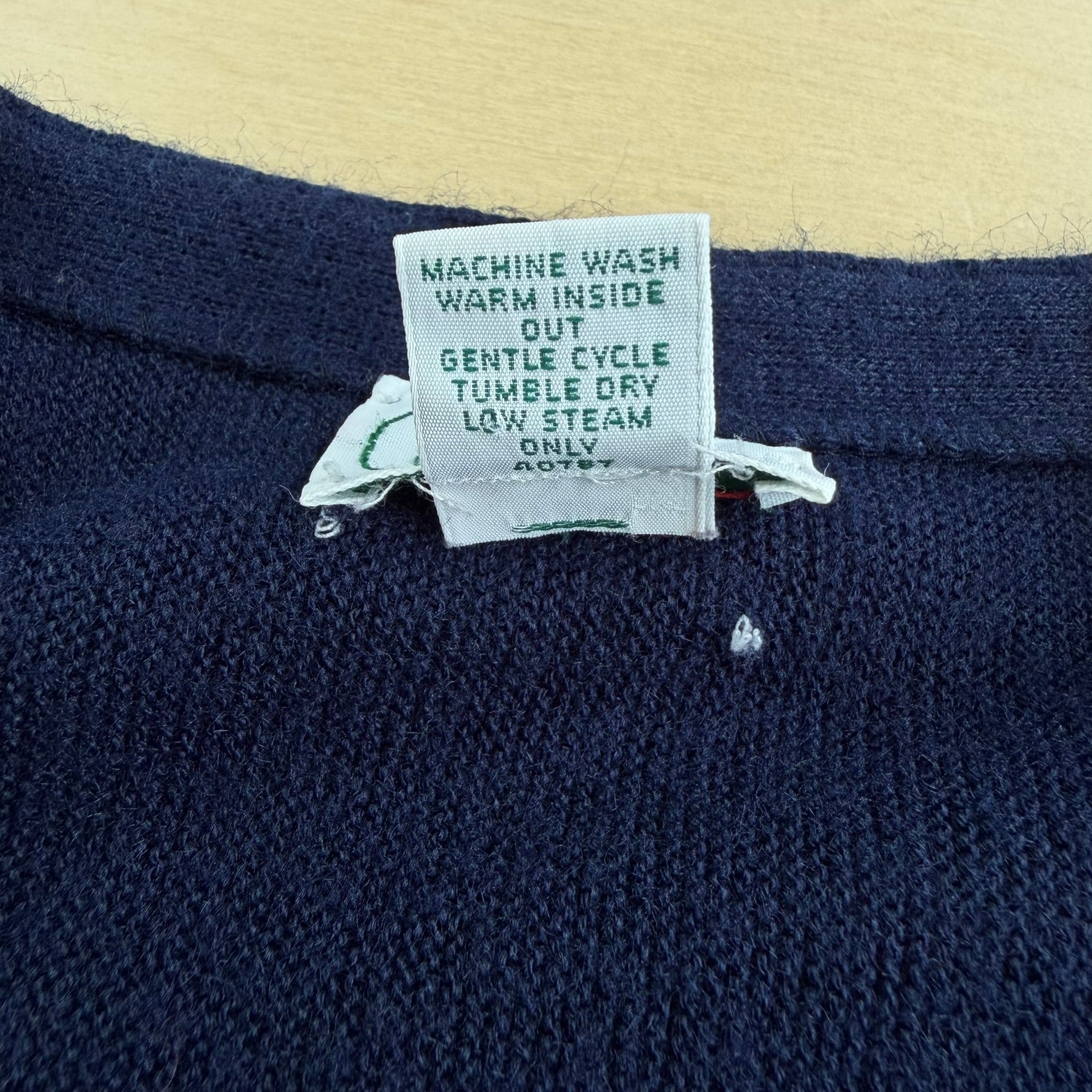Vintage 90s Lacoste Izod Embroidered Logo Made In USA Cardigan Acrylic Knit Sweater - XL