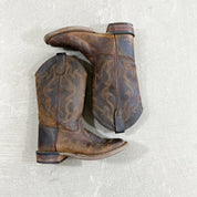 F- Old West Brown Leather Western Boots