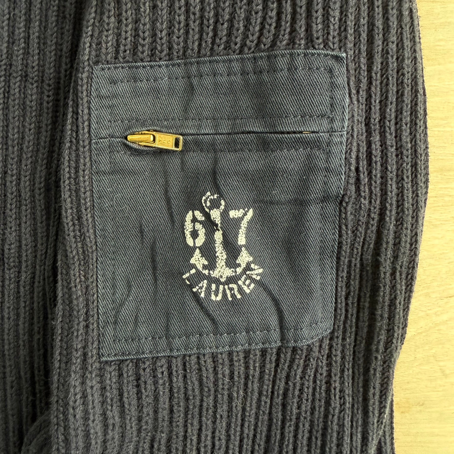 Vintage Y2K Women's Lauren Heavy Ribbed Knit Zip Up Hoodie - Women's M