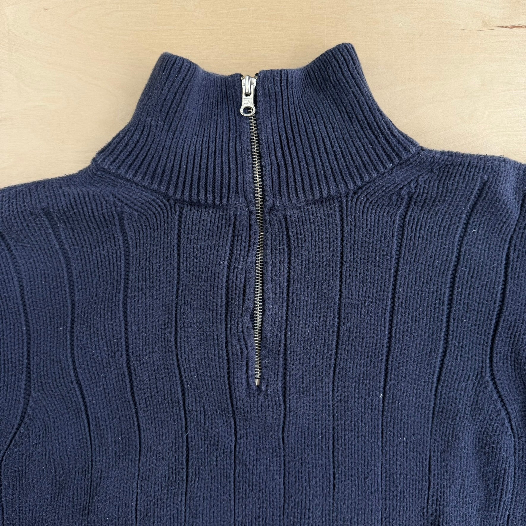 Vintage Y2K Polo Jeans Ralph Lauren MFG Quarter Zip Cotton Knit Crewneck - S