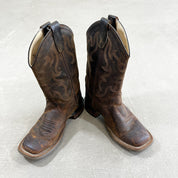 F- Old West Brown Leather Western Boots