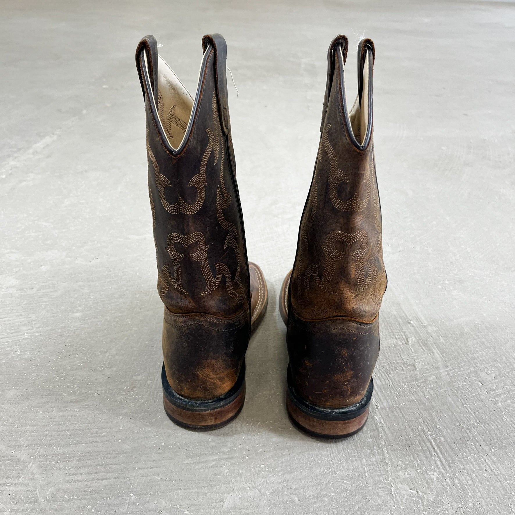 F- Old West Brown Leather Western Boots
