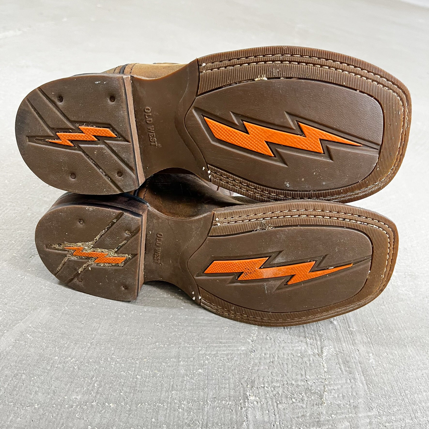 F- Old West Brown Leather Western Boots