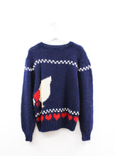 Load image into Gallery viewer, Vintage Ducks &amp; Hearts Knit Sweater
