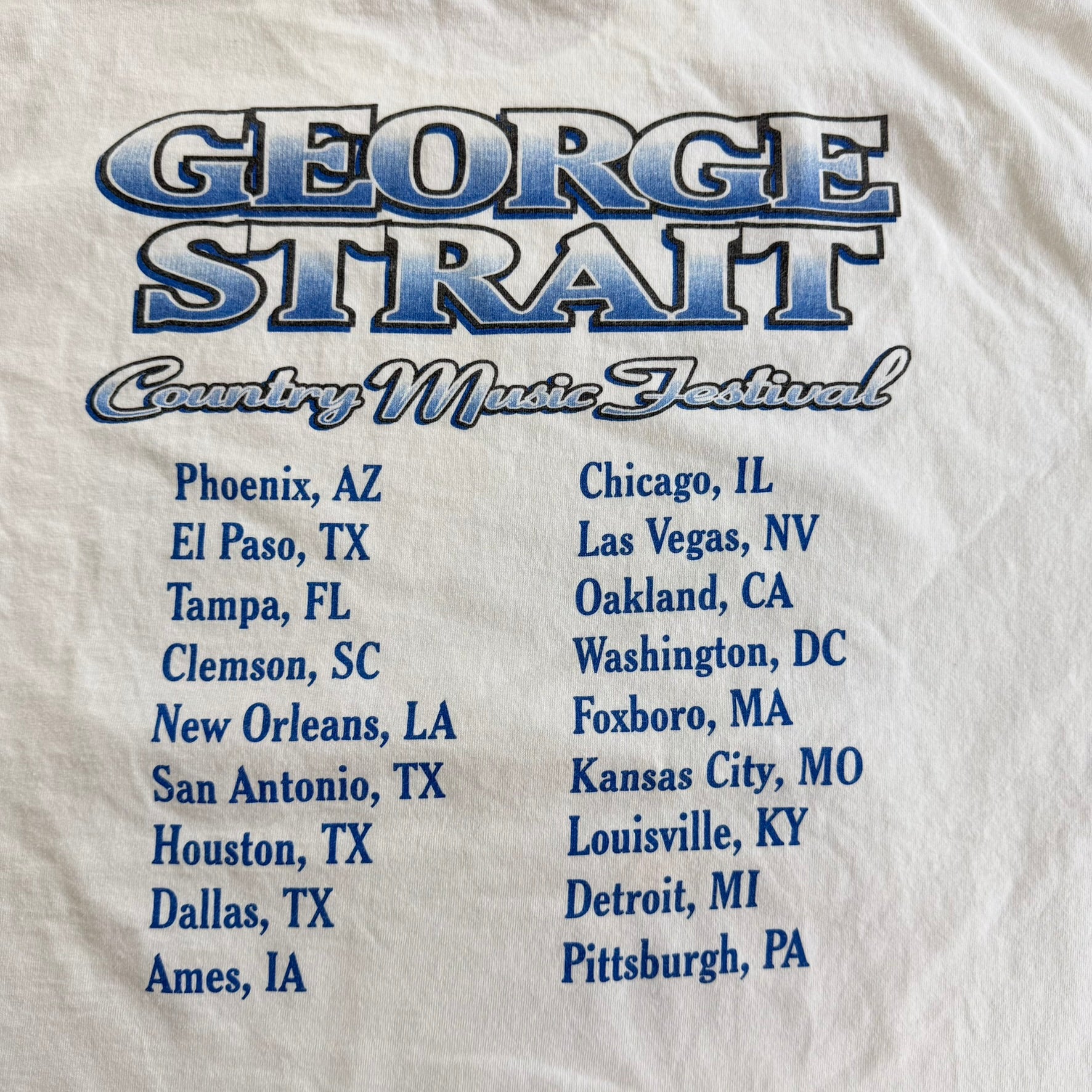 J- Vintage 90s George Strait Country Music Festival Picture Tee - XL