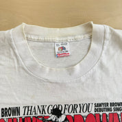 J- Vintage '94 Sawyer Brown On Tour Picture & Newspaper Graphic Made In USA Single Stitch Tee - XL