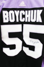 Load image into Gallery viewer, Z- New York Islanders Johnny Boychuk Game Worn NHL Adidas Signed Cancer Jersey
