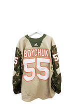 Load image into Gallery viewer, Z- New York Islanders Johnny Boychuk Game Worn NHL Adidas Signed Army Jersey
