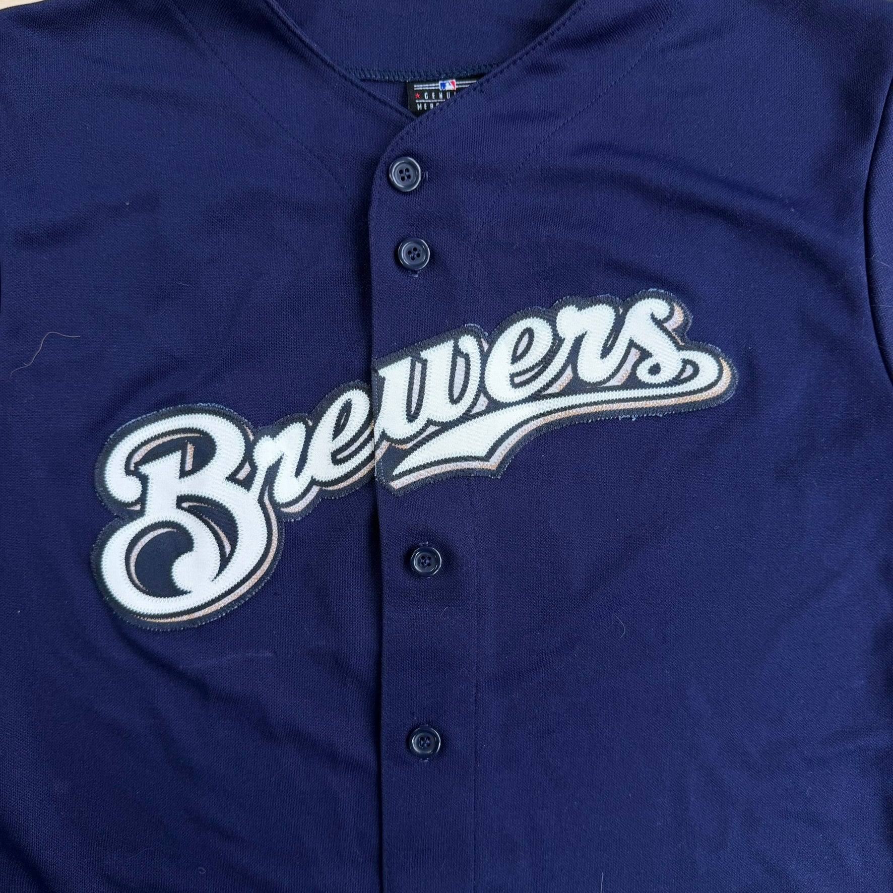 Vintage Youth Milwaukee Brewers Ryan Braun MLB Majestic Made In USA Baseball Jersey - Youth L