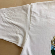 J- Vintage '92 Oregon Deers In Forest Graphic Made In USA Single Stitch Tee - L