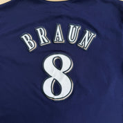 Vintage Youth Milwaukee Brewers Ryan Braun MLB Majestic Made In USA Baseball Jersey - Youth L