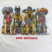 J- Vintage 90s T-shirt Loft San Antonio Cowboy Dogs Graphic Made In USA Tee - XL