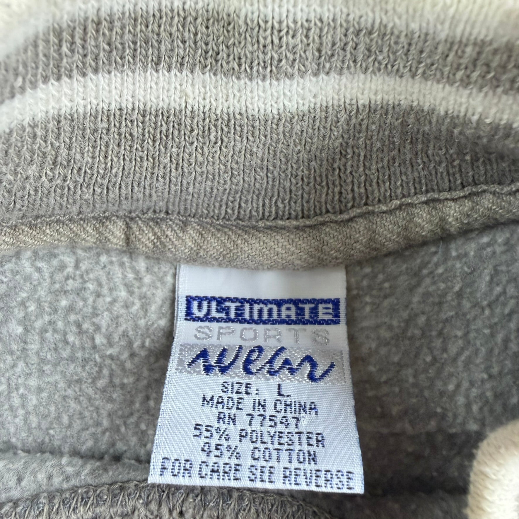 Vintage '92 Minnesota Vikings NFL Text & Logo Graphic Made In USA Crewneck - L
