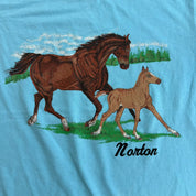 J- Vintage 90s Norton Horses Graphic Made In USA Single Stitch Tee - L