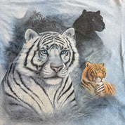 J- Vintage '03 The Mountain Big Cats Tigers Panthers Graphic Light Blue Acid Wash Tee - 3XL