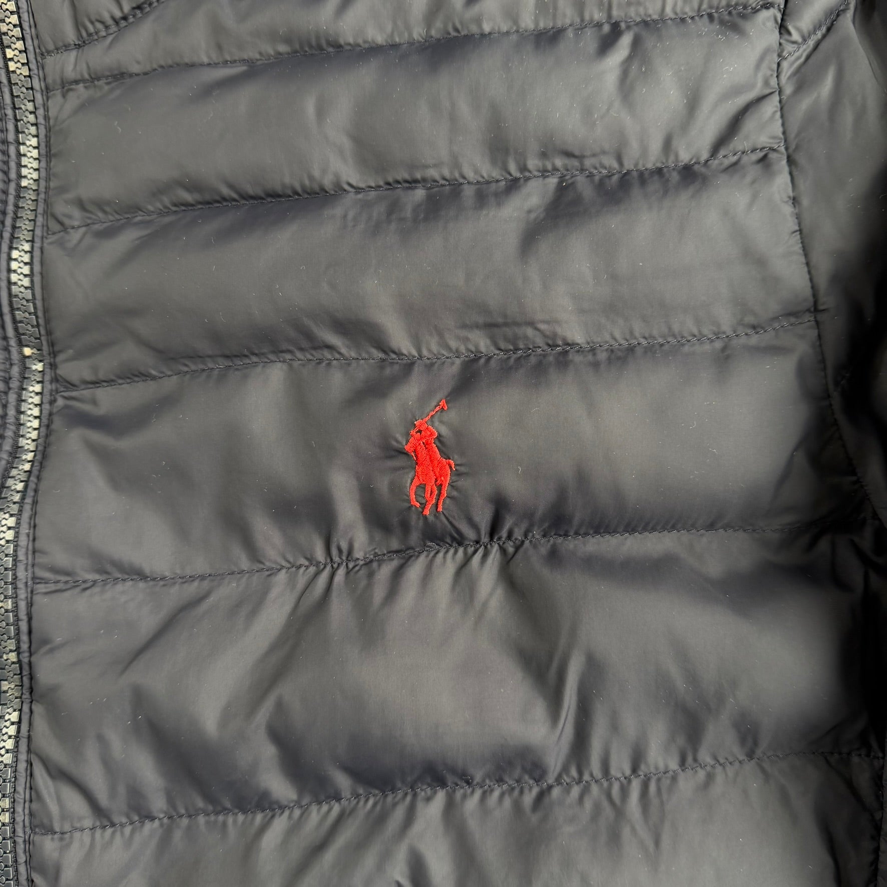 Vintage Polo RL Embroidered Logo Zip Up Puffer Winter Jacket - XL
