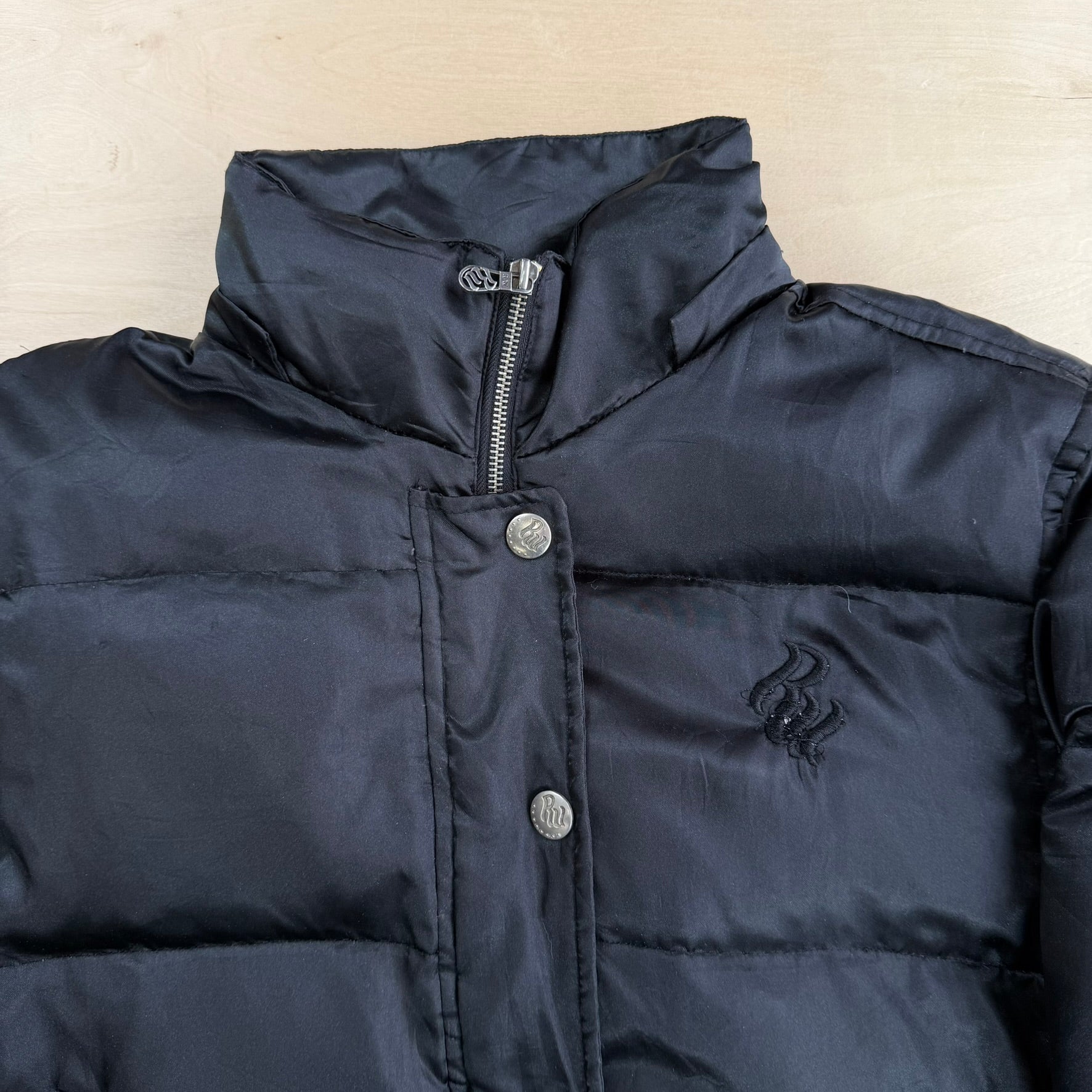 Vintage Women's Rocawear Embroidered Logo Zip Up Puffer Winter Jacket - Women's XL