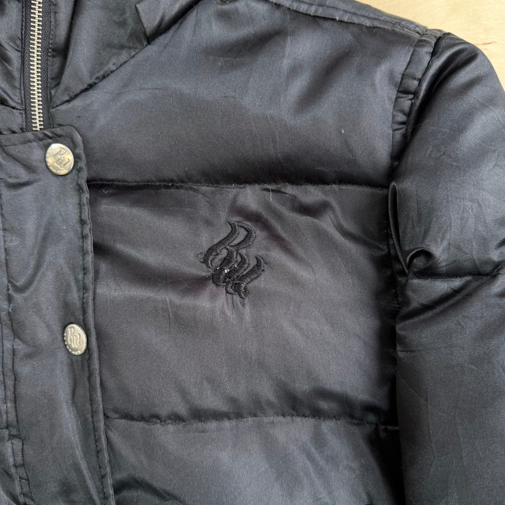 Vintage Women's Rocawear Embroidered Logo Zip Up Puffer Winter Jacket - Women's XL