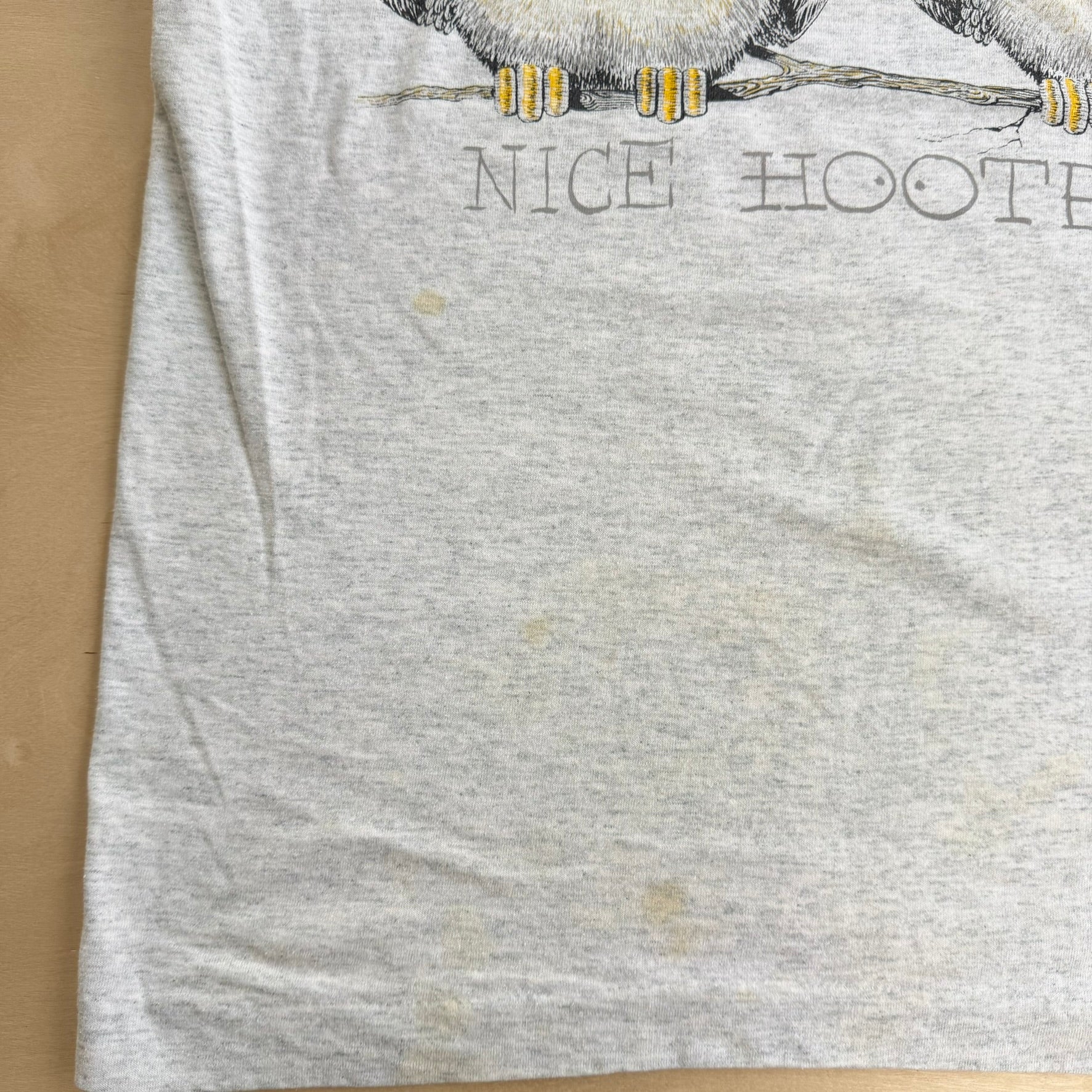 J- Vintage 90s Owls Nice Hooters! Graphic Single Stitch Tee - L
