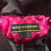 Vintage Women's Rocawear Embroidered Logo Zip Up Puffer Winter Jacket - Women's XL