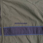 Vintage Abercrombie & Fitch Embroidered Text Fleece Lined Zip Up Winter Jacket - L