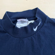 J- Vintage 90s Nike Embroidered Swoosh Neckline Made In USA Long Sleeve Tee - XL