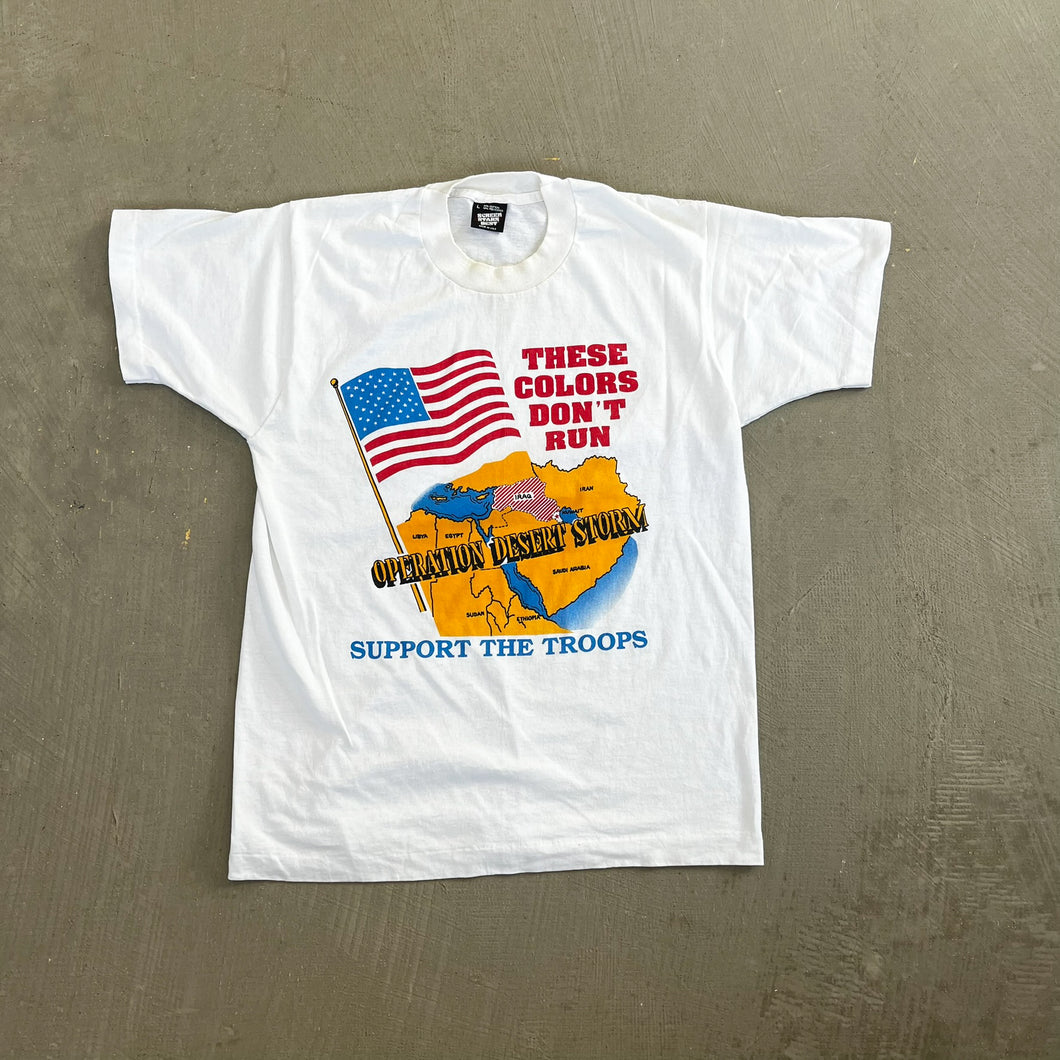 F- Vintage Operation Desert Storm Support Our Troop Graphic Single Stitch Tee