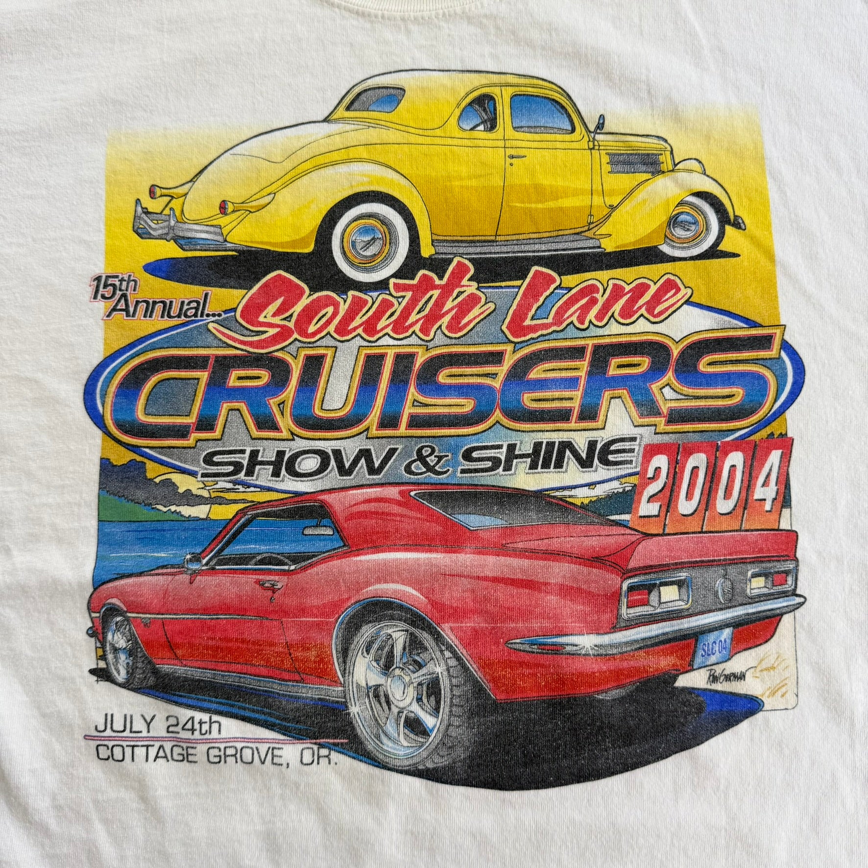 J- Vintage '04 South Lane Cruisers Show & Shine Car Show Graphic Tee - L