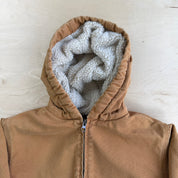 Youth Walls Blizzard Pruf Sherpa Lined Zip Up Hooded Canvas Jacket - Youth M