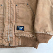 Youth Walls Blizzard Pruf Sherpa Lined Zip Up Hooded Canvas Jacket - Youth M