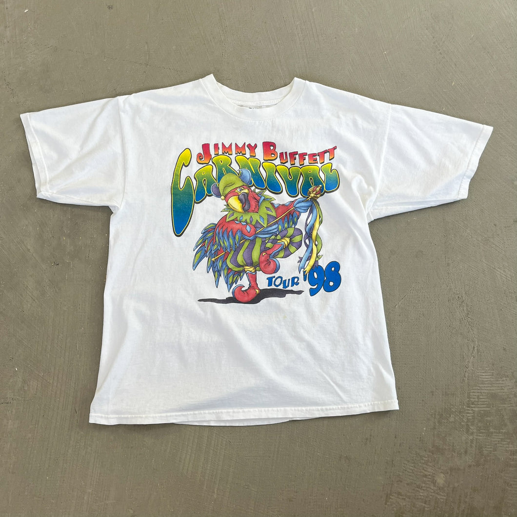 F- Vintage '98 Jimmy Buffett Carnival Tour Graphic Tee