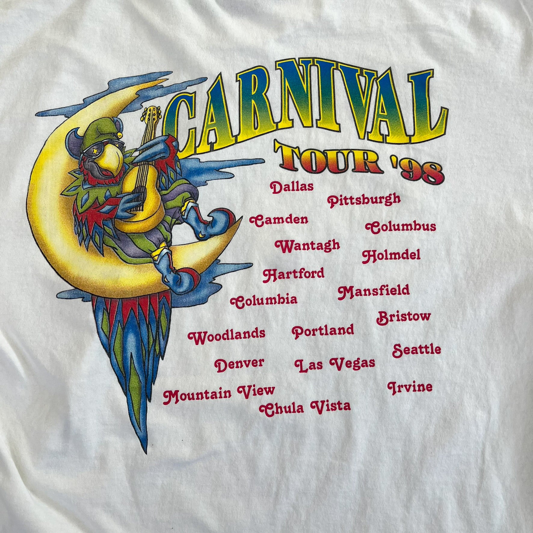 F- Vintage '98 Jimmy Buffett Carnival Tour Graphic Tee