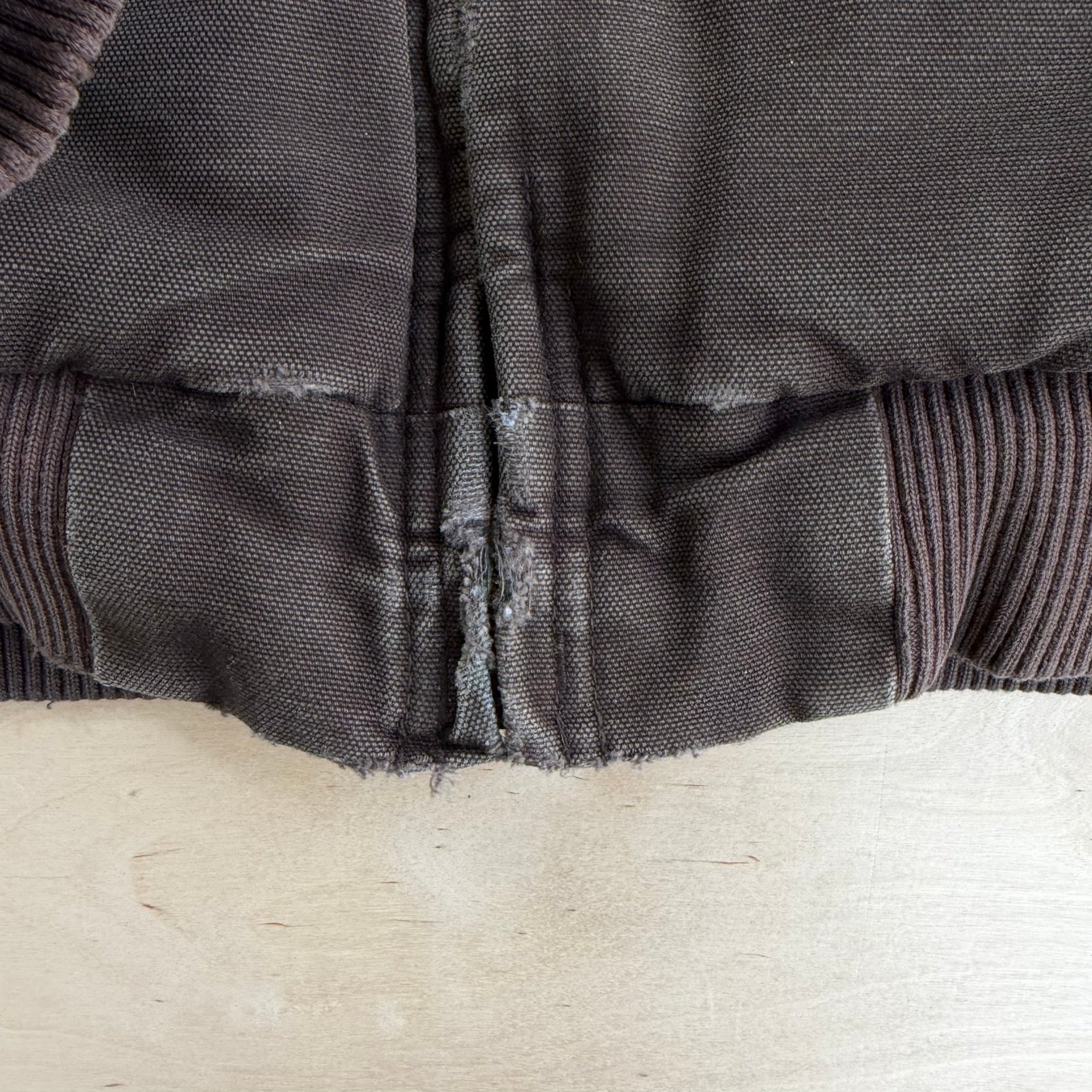 Youth Carhartt Chocolate Brown Quilt Lined Hooded Canvas Jacket - M (10/12)