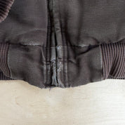Youth Carhartt Chocolate Brown Quilt Lined Hooded Canvas Jacket - M (10/12)