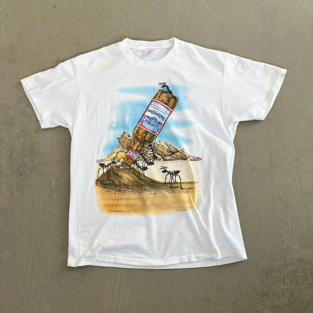 F- Vintage '95 Budweiser Party Ants Graphic Single Stitch Tee