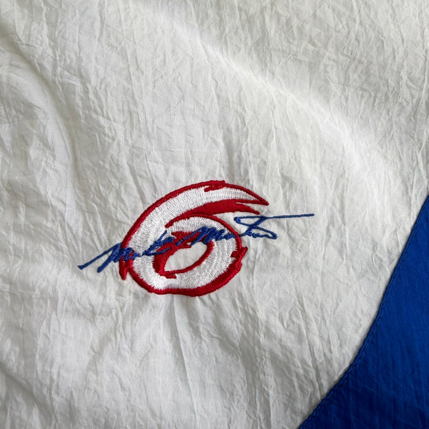 J- Vintage Nascar Valvoline Mark Martin Embroidered Text & Logo Lightweight Jacket - XL