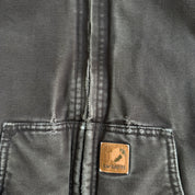 Youth Carhartt Chocolate Brown Quilt Lined Hooded Canvas Jacket - M (10/12)