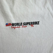 J- Vintage '96 World Super Bike Race Graphic Motorcycle Single Stitch Tee - XL