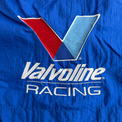 J- Vintage Nascar Valvoline Mark Martin Embroidered Text & Logo Lightweight Jacket - XL