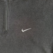 Vintage Nike Embroidered Swoosh Quarter Zip Polar Fleece - M