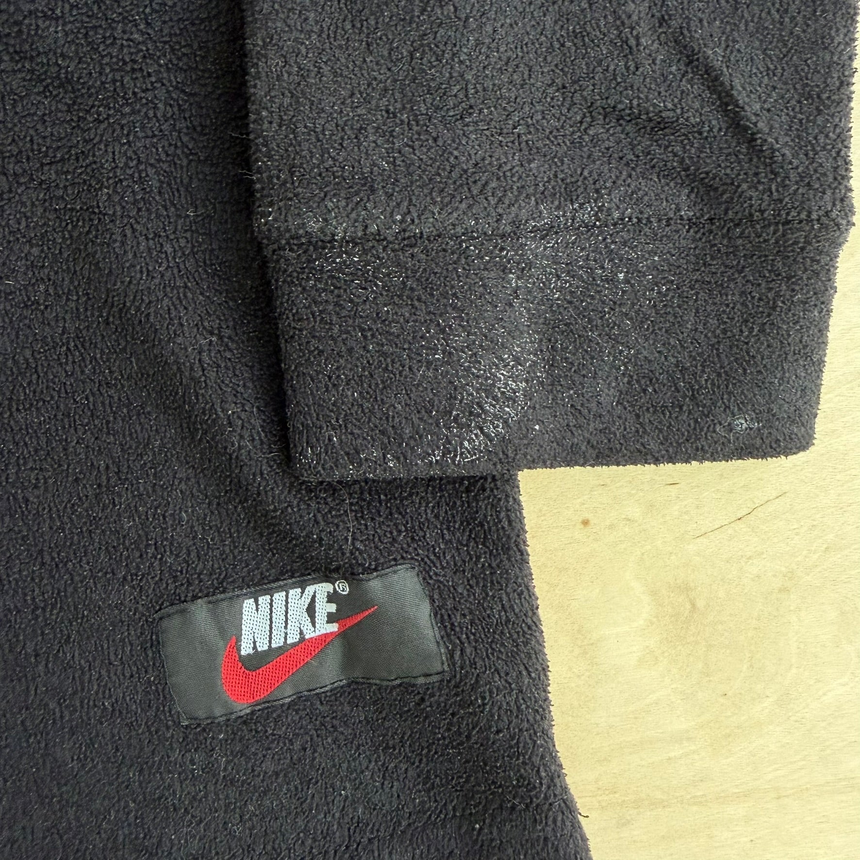 Vintage Nike Embroidered Swoosh Quarter Zip Polar Fleece - M