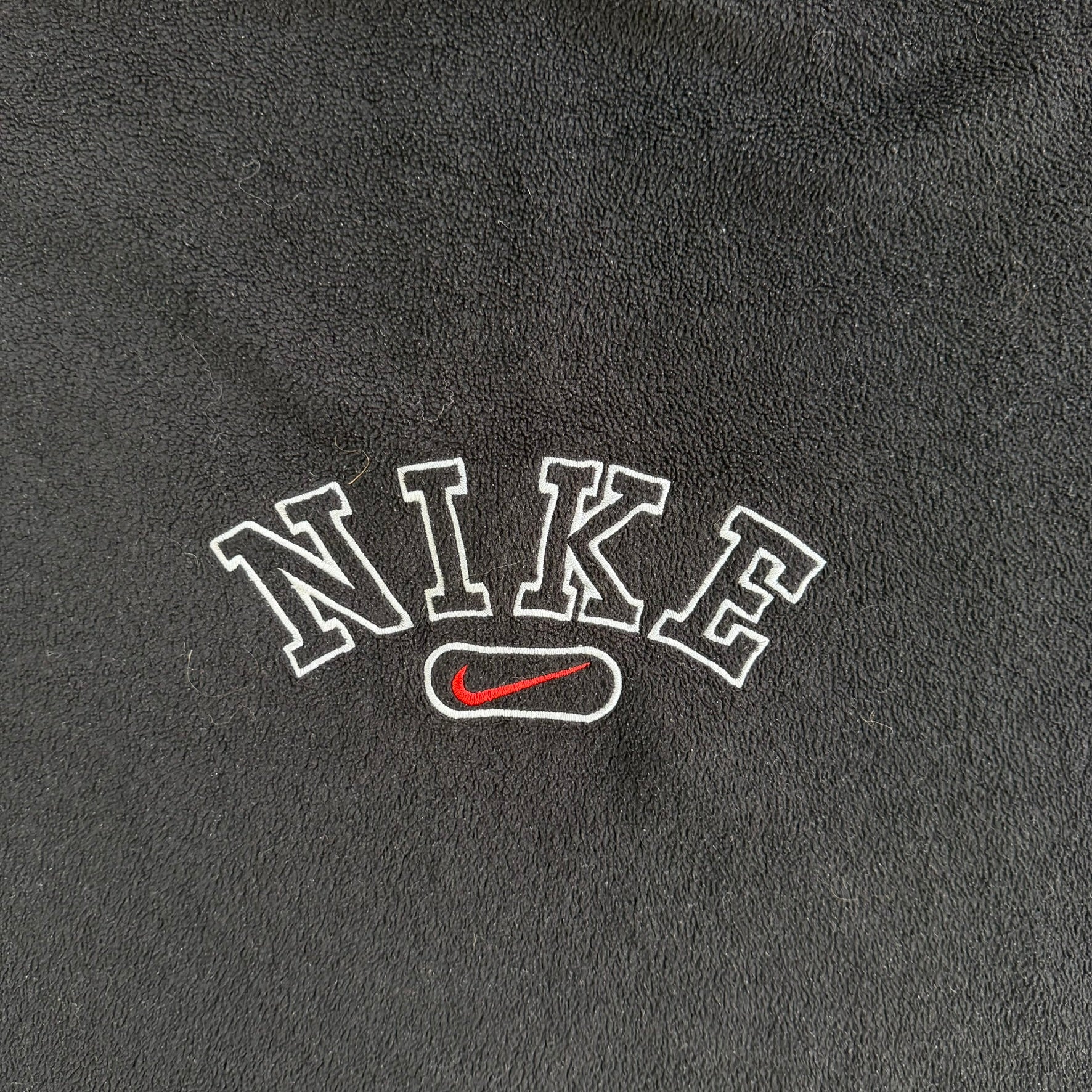 Vintage Nike Embroidered Swoosh Quarter Zip Polar Fleece - M