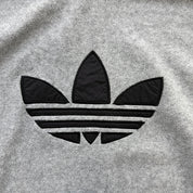 Vintage 90s Adidas Embroidered Text Polar Fleece Hoodie - M (fits L)