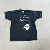 F- Vintage The Phantom Of The Opera Text & Graphic Single Stitch Tee
