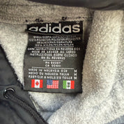 Vintage 90s Adidas Embroidered Text Polar Fleece Hoodie - M (fits L)