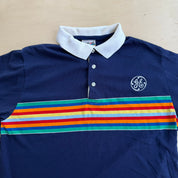J- Vintage General Electric Embroidered Logo Made In USA Short Sleeve Polo Shirt - L (fits M)