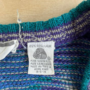 Vintage Brando 100% Wool Cardigan Knit Sweater - XL