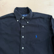 J- Vintage 90s Polo RL Embroidered Logo Button Down Shirt - M